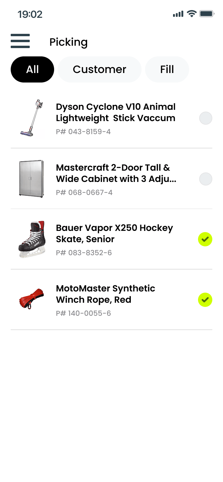 Expedite picking list for warehouse employees